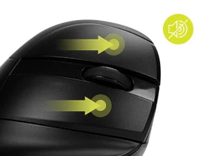 Delux M618Mini DB  Ergonomic Wireless 2.4GHz + Bluetooth Mouse  4000 DPI Vertical Mice 6 Buttons For Computer and Laptop