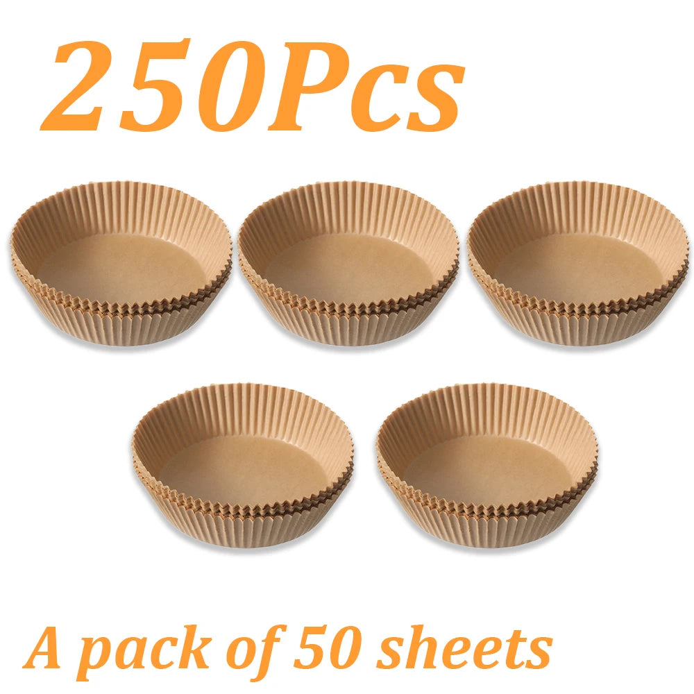 50-500Pcs Air Fryer Disposable Paper Non-Stick Square Round Non-Stick Airfryer Baking Papers Air-Fryer Paper Liners Paper
