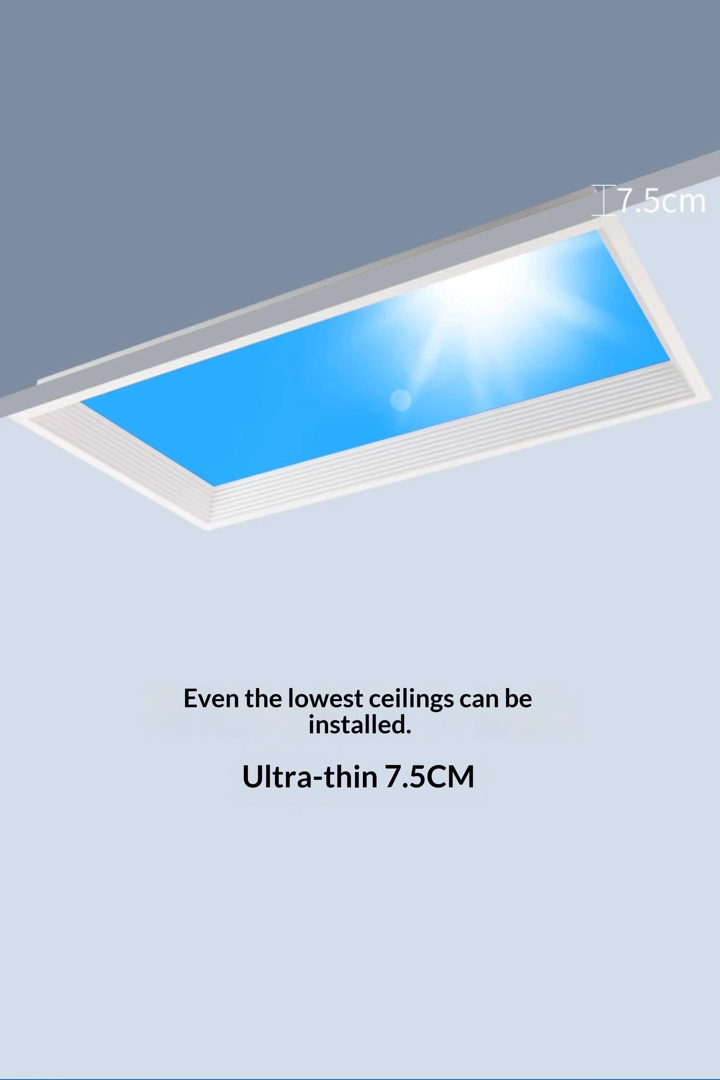 Smart Sky LED Ceiling Lamp Ultra Thin Artificial Sun Blue Sky Light PC Aluminum Simulated Daylight Kitchen Bathroom Home Decor