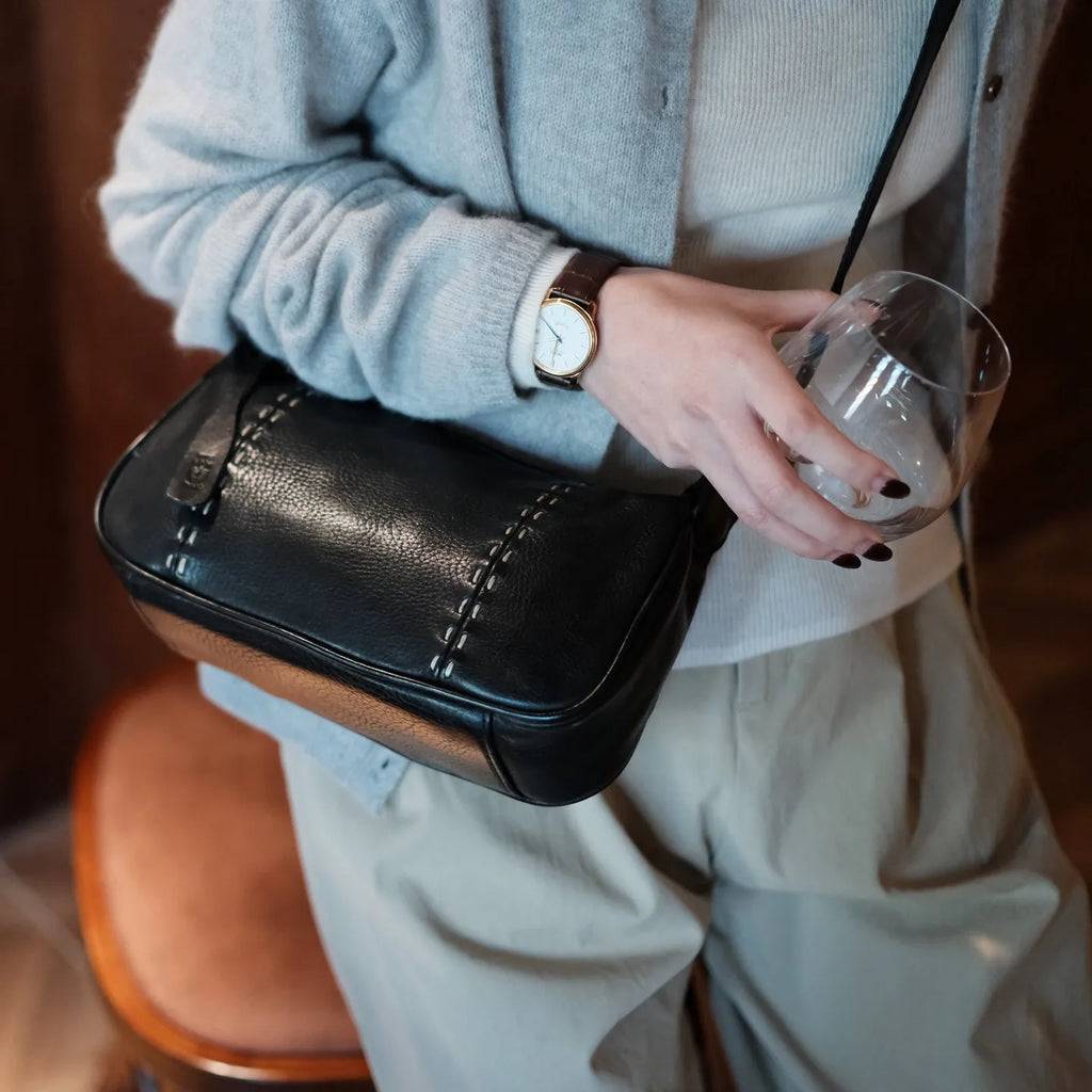 fashion party genuine leather stitching ladies crossbody bag organizers designers handmade real cow leather women shoulder bag