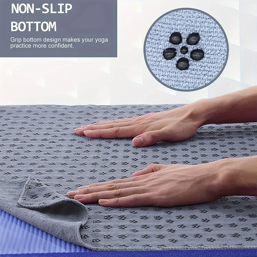 Non Slip Hot Yoga Towel Pilates Mat Yoga Blanket Sweat Absorbent Portable Fitness Meditation Mat Sports Workout Travel Blanket
