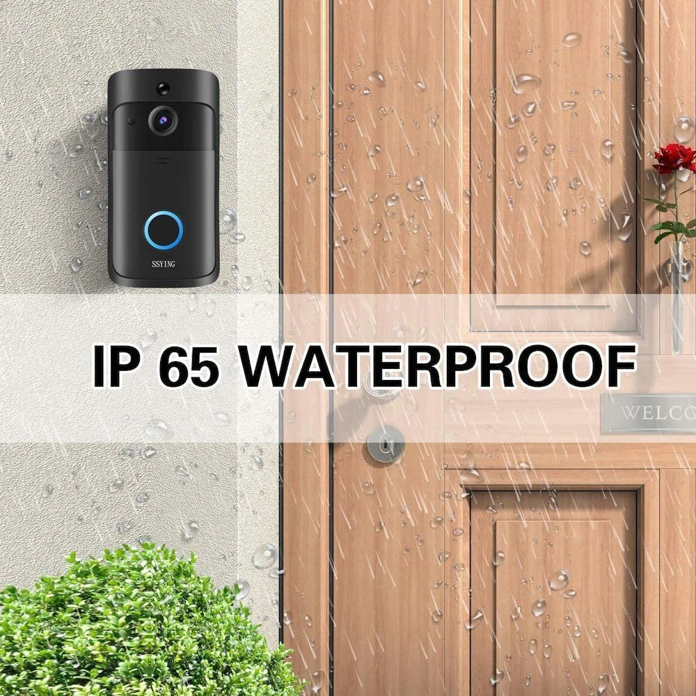 Video Doorbell Camera HD IR Alarm WiFi Doorbell Wireless Operated Motion Detector Audio & Speaker Night Vision for iOS & Android