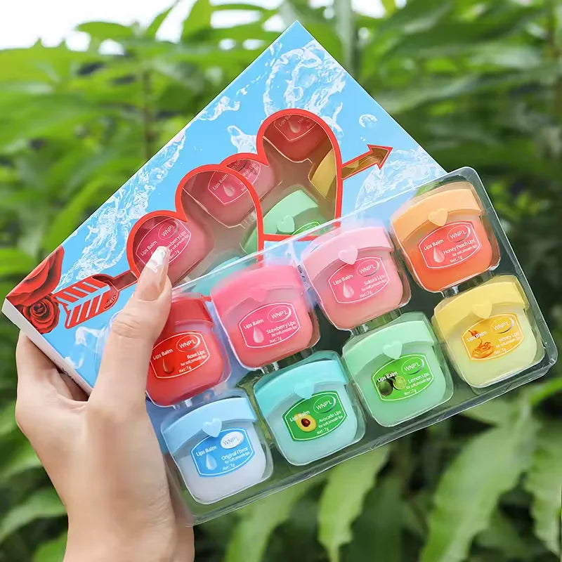 Fruit Lip Balm Set: Moisturizing Lip Treatment for Dry, Cracked Skin Lip Care 8pcs Tidesmit
