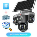 LS VISION 20MP 10X Optical Zoom 4G Solar Camera Outdoor WiFi Three Screen 3PTZ 360° Auto Tracking Security CCTV Camera V380 Pro