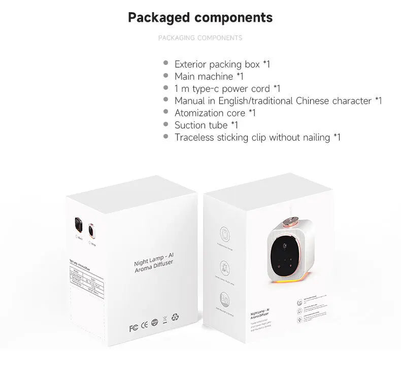 Waterless Aromatherapy Machine Pure Aroma Rechargeable Nebulizer Diffuser Wall Mounted Touch Sensor Essential Oil Aromatherapy