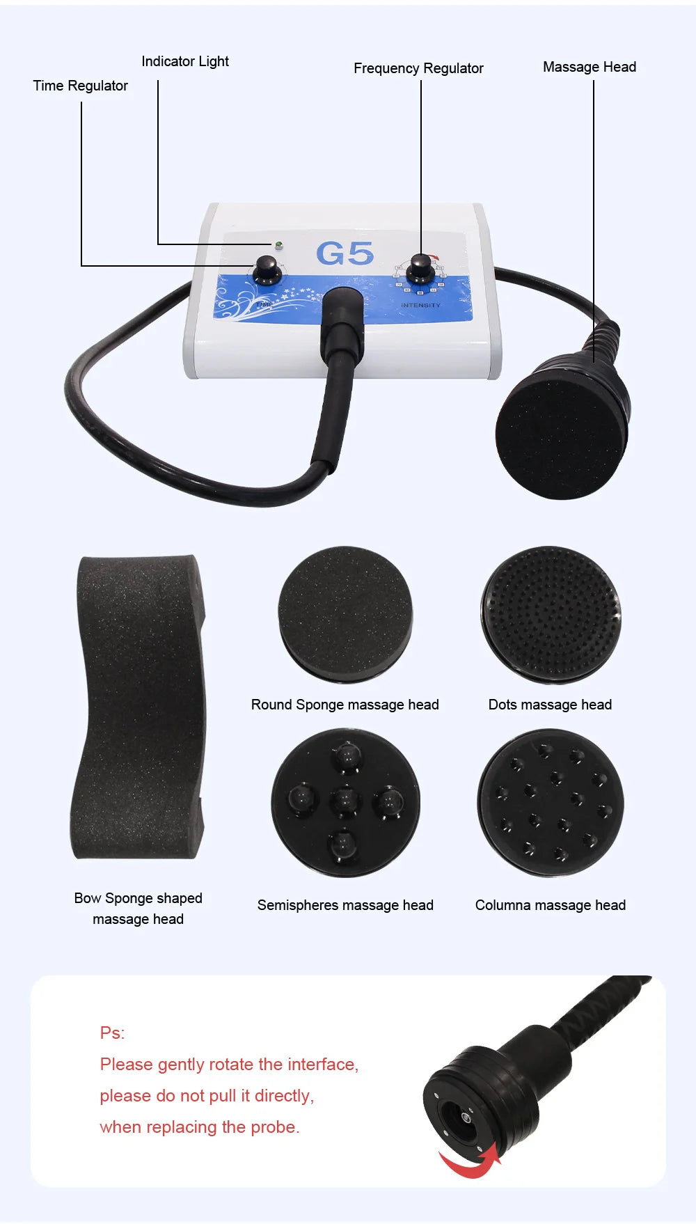 G5 Vibrating Body Slimming Massager for Targeted Muscle Relief Back Massage Instrument Tidesmit
