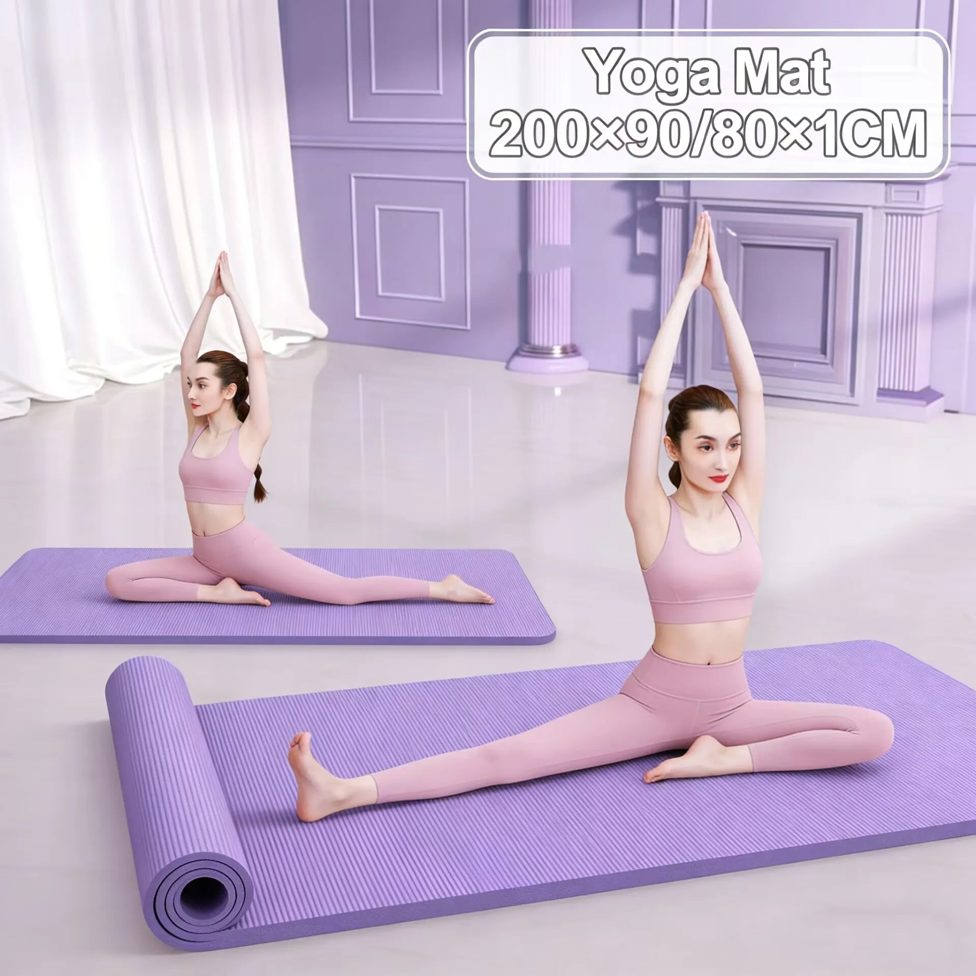 Thick 10mm 200x90cm Anti-slip Sport Fitness Mat  Yoga Mats Blanket  Exercise Yoga Pilate Gymnastics Mat Fitness Equipment Floor