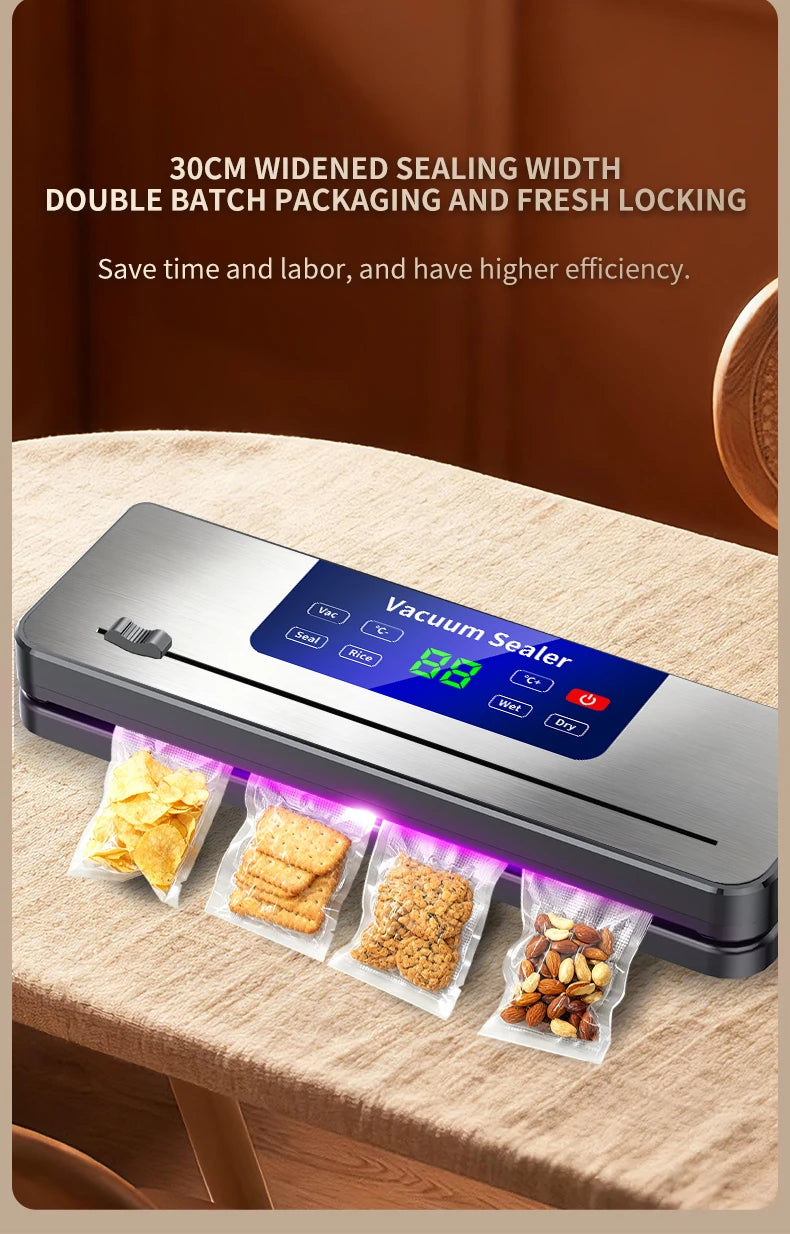 Wireless Portable Vacuum Sealer for Food Multi-Pack with Sealing Countdown Display Touch Waterproof Buttons Compact Kitchen Esse
