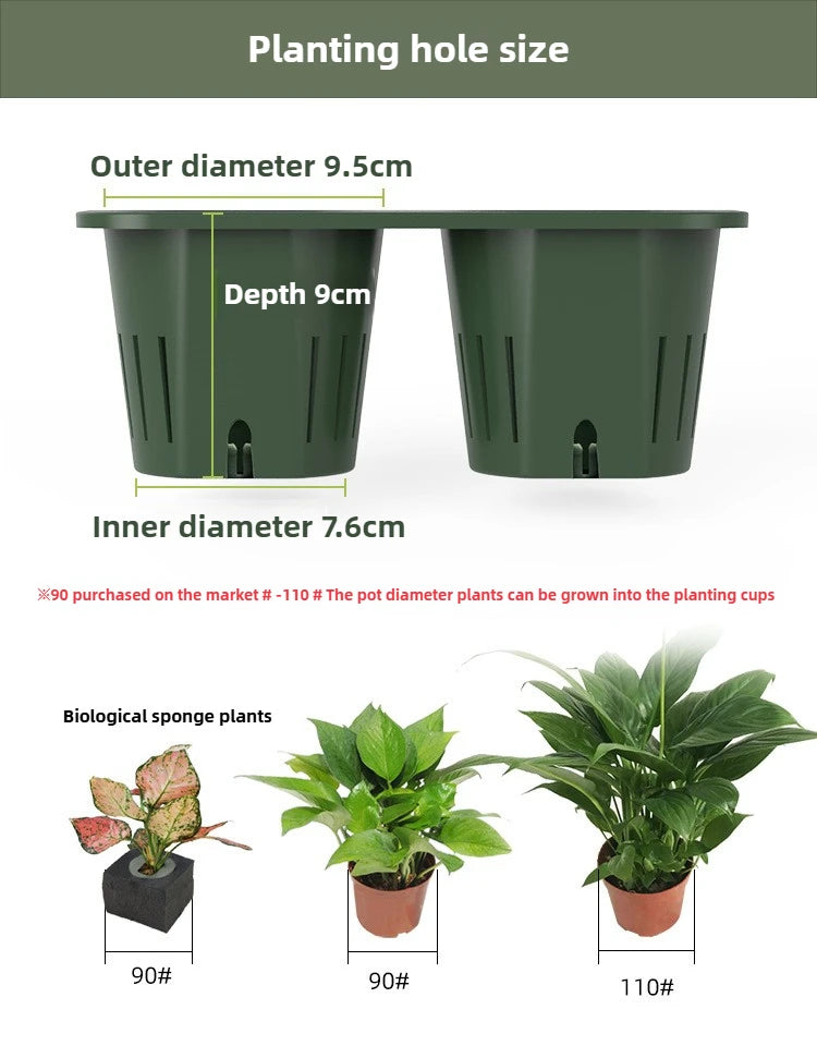 4PCS Flower Pots Wall Hanging Planters Stackable Planter Garden Plastic Pots Vertical Succulents Plant Home Balcony Decoration