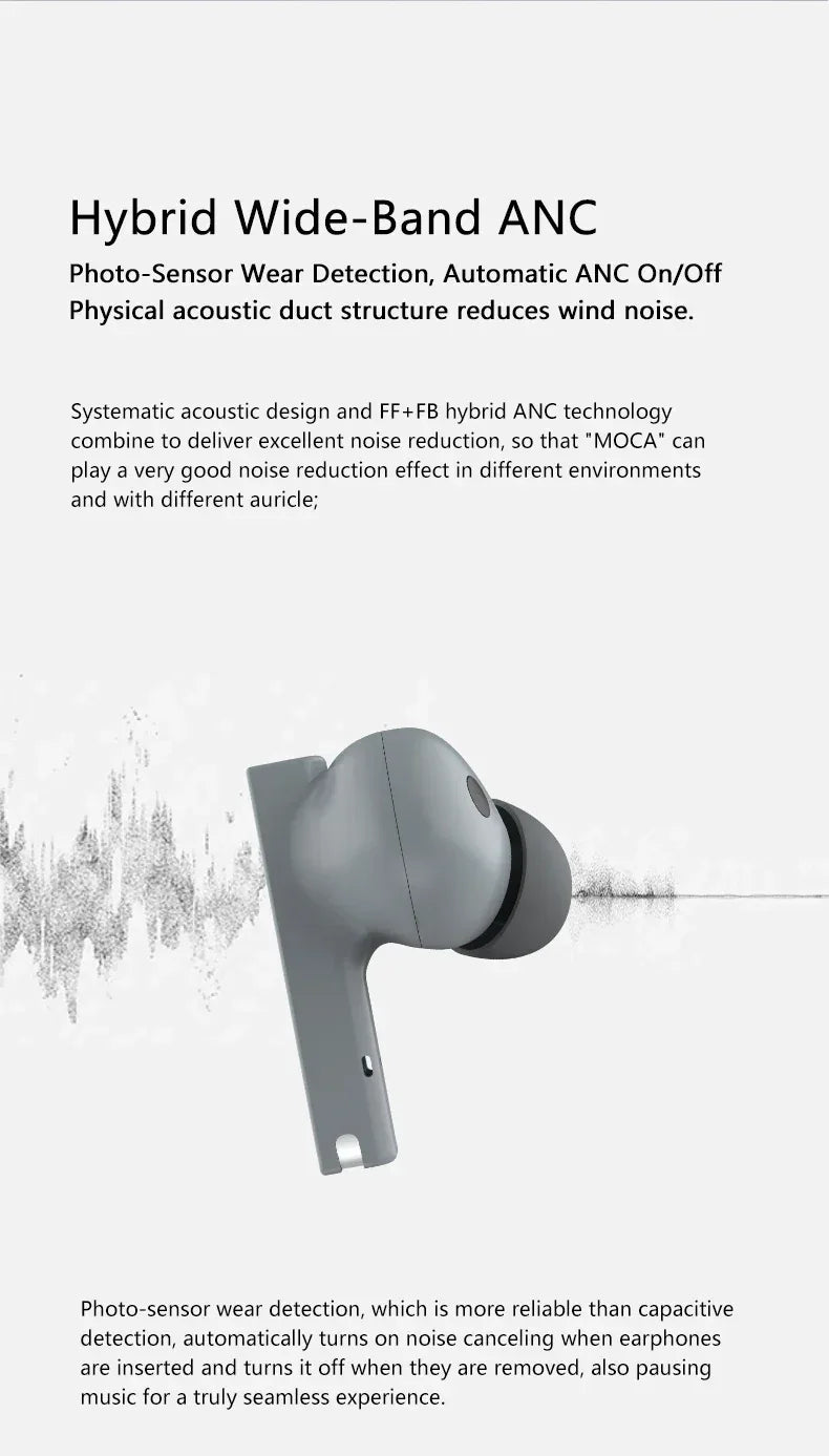 Moondrop Moca ANC Wireless Earbuds | Low Latency TWS | Tidesmit Tidesmit