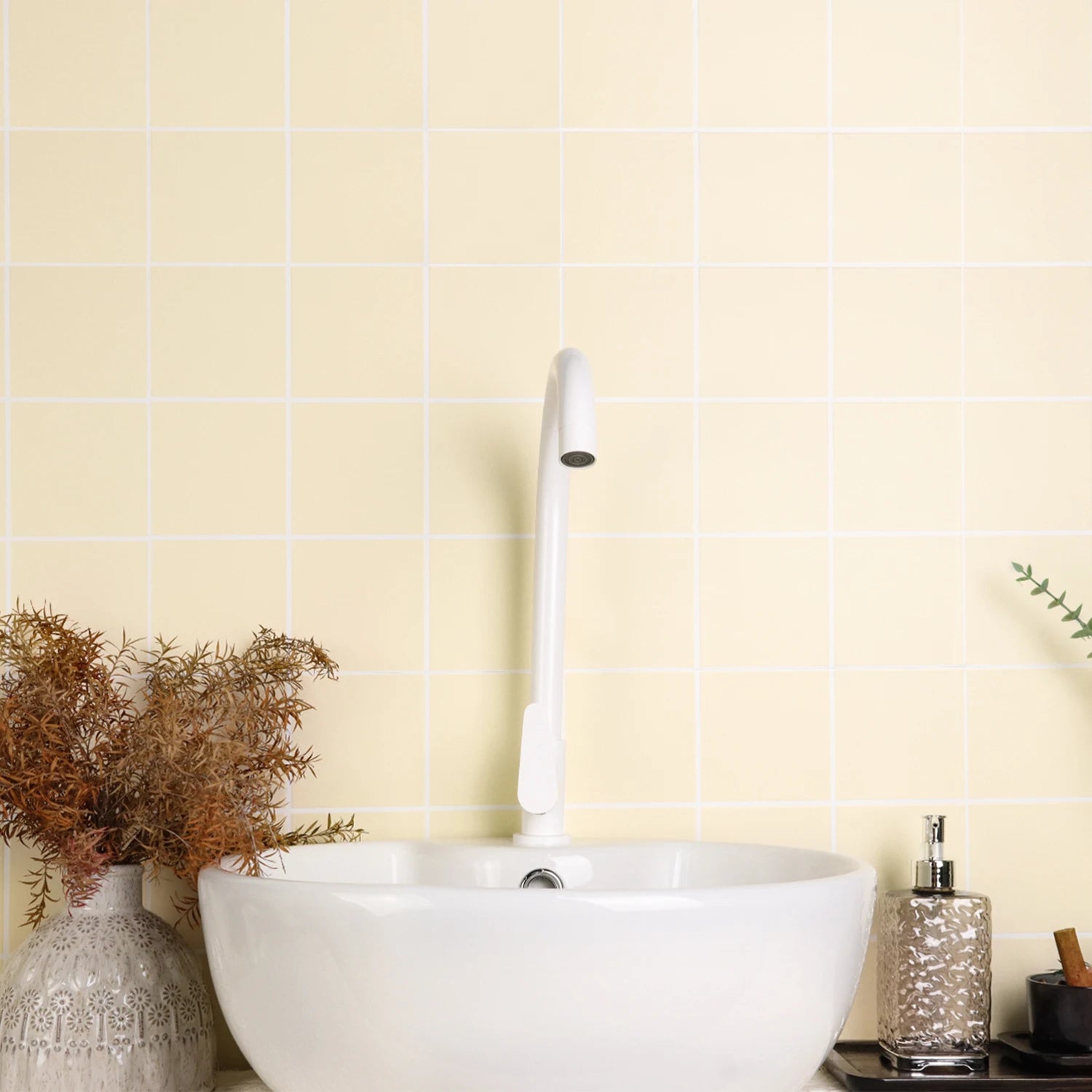 10 Sheets Square Grid Peel And Stick Tile Mosaic Tile For Kitchen Bathroom Living Room Backsplash