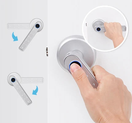 HOMSECUR Electronic Fingerprint Password Door Lock APP Bluetooth Remote Opening