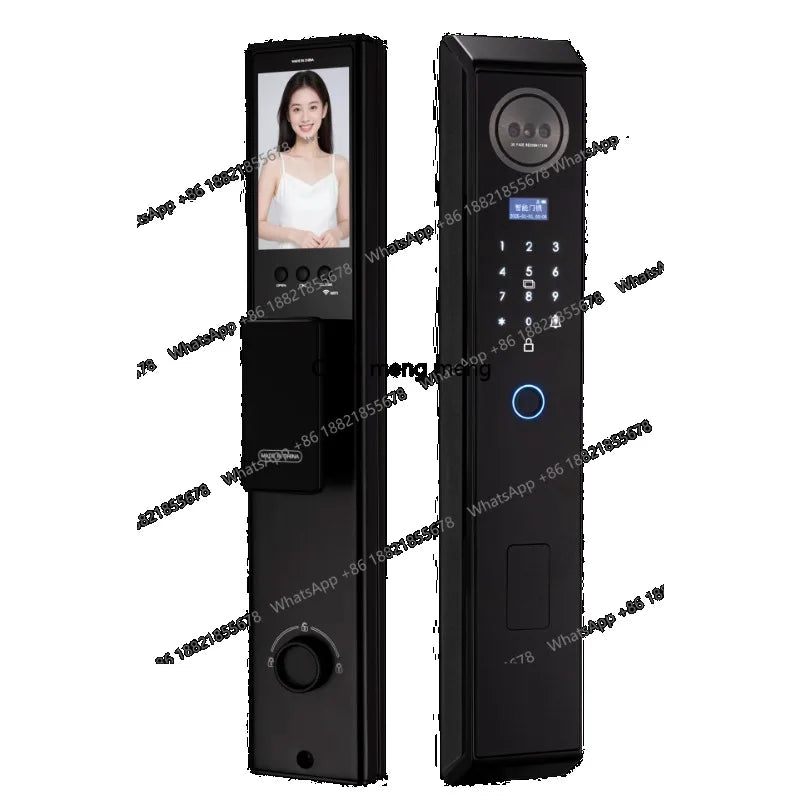 Smart lock with Camera 3D Facial Recognition Electronic Door Lock with Visual Doorbell for Video Surveillance
