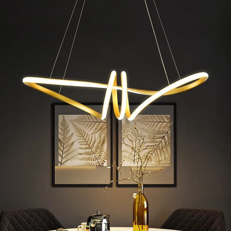 Modern Nordic LED Ring Light | Dimmable Minimalist Home Lamp 92cm Tidesmit