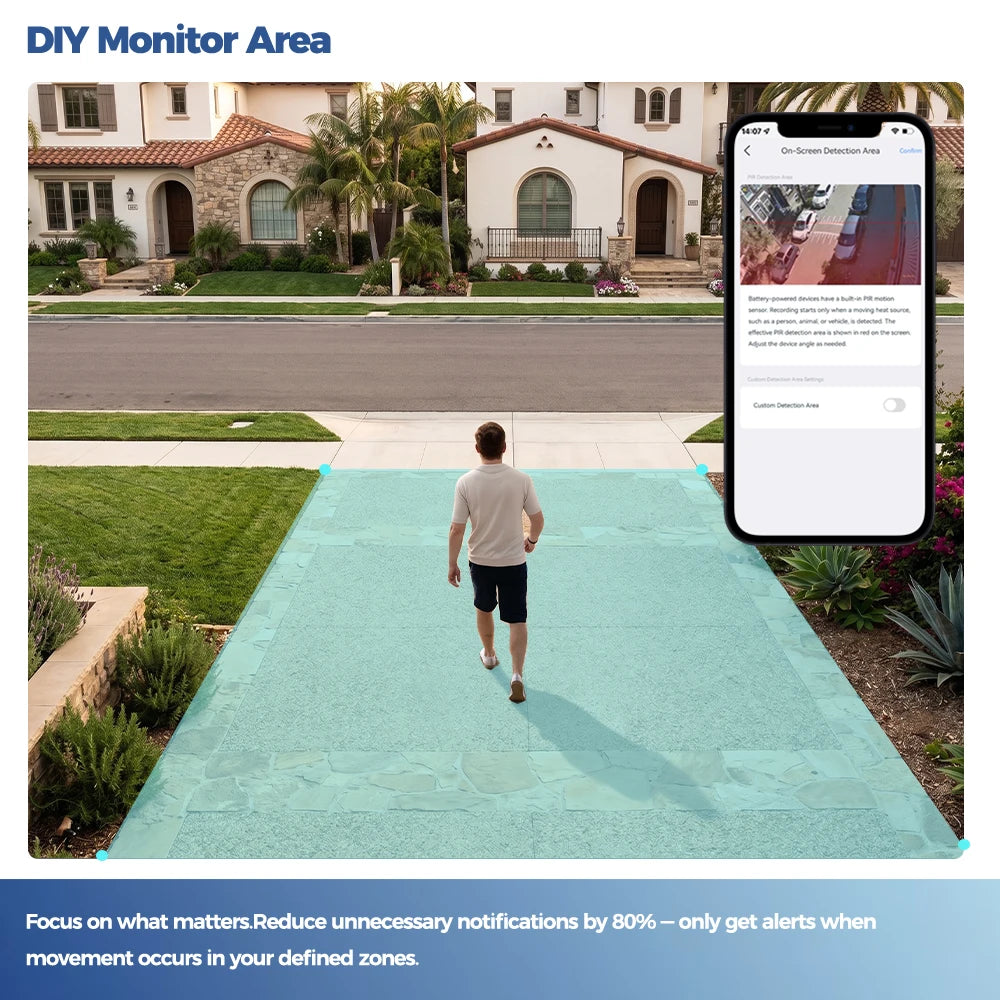 Solar Camera WIFI Outdoor Wireless Security Cam 2.5K Ultra Standby Time PIR Smart Light Color Night Vision AI Detect Battery Cam