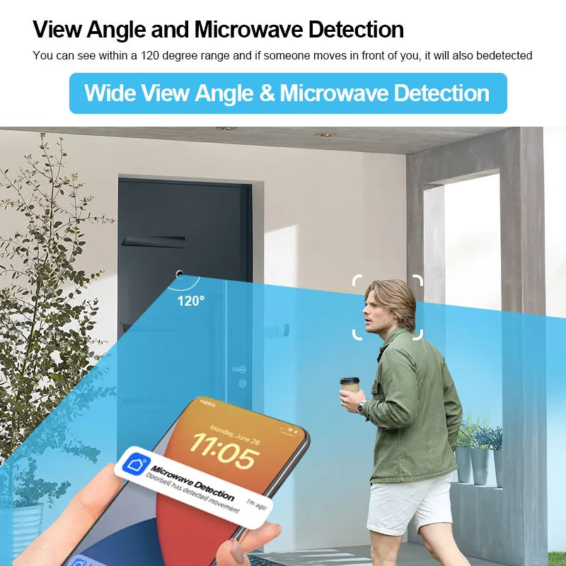 4.3 Inch WiFi Digital Door Peephole Tuya Smart LIfe Eye Cat Human Detection 3MP 120° Wide Angle Night Vision Hidden Video Viewer