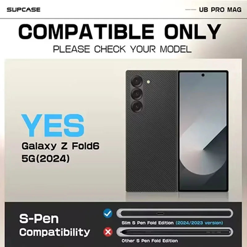 Samsung Galaxy Z Fold 6 Rugged Case with Screen Protector Tidesmit