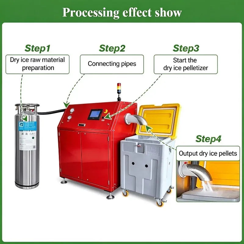 Dry Ice Pellet Maker 50kg/h 3kW Commercial Granulator