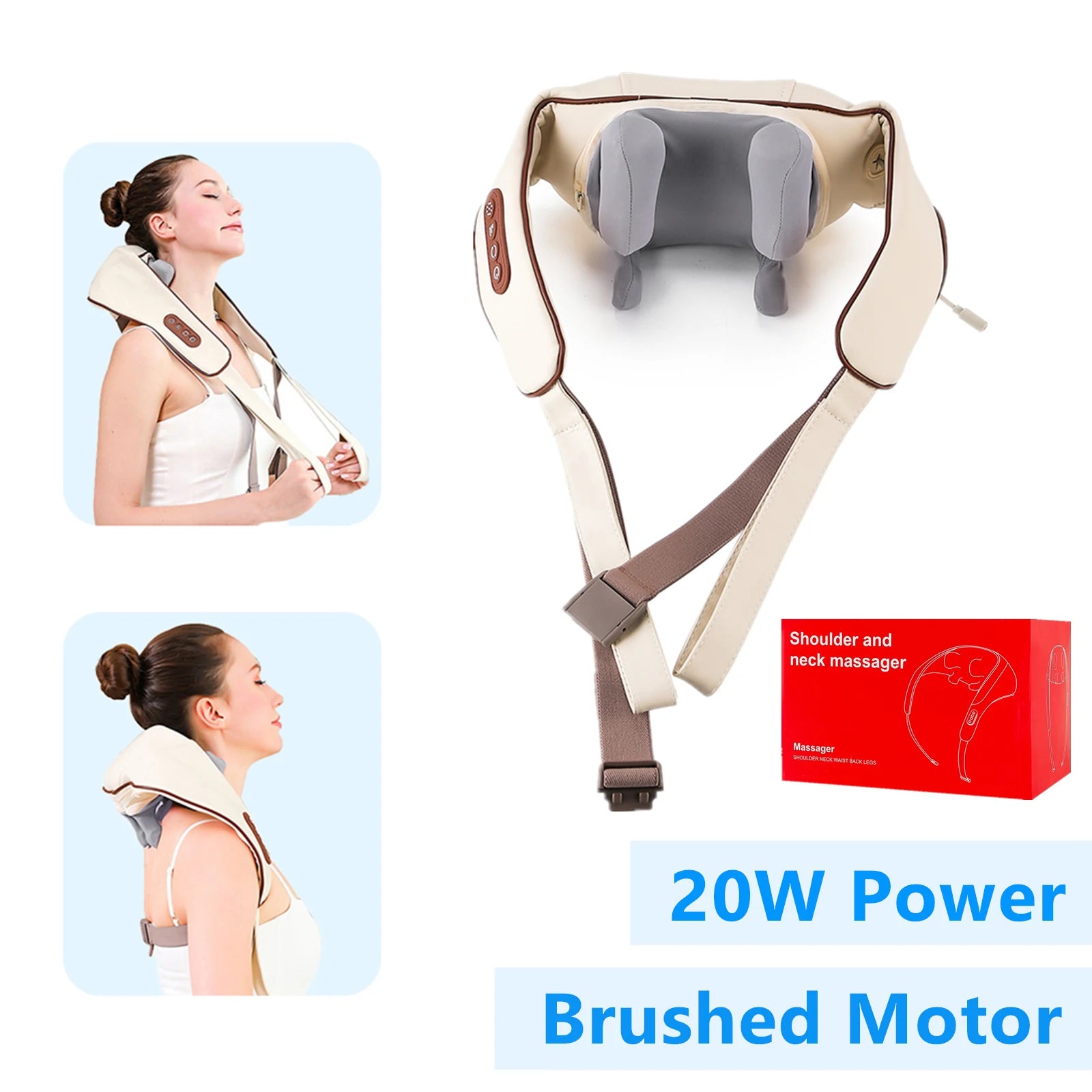 Back Massager Shawl with Heat - Rechargeable Deep Tissue Relief Device Back Massage Instrument Tidesmit