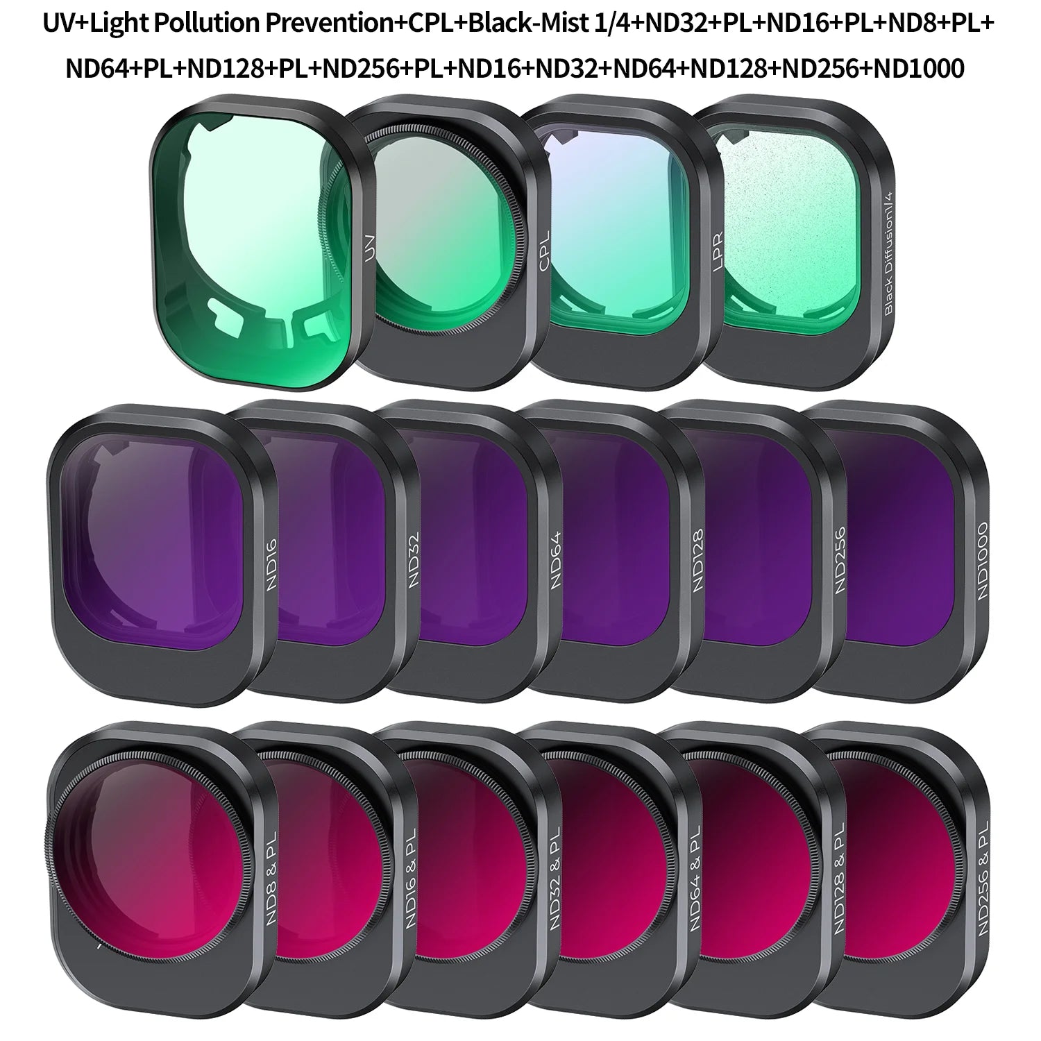 DJI Mini 4 Pro Filter Set - Professional Multi-Coated Optics 16Pcs Filter Set Tidesmit