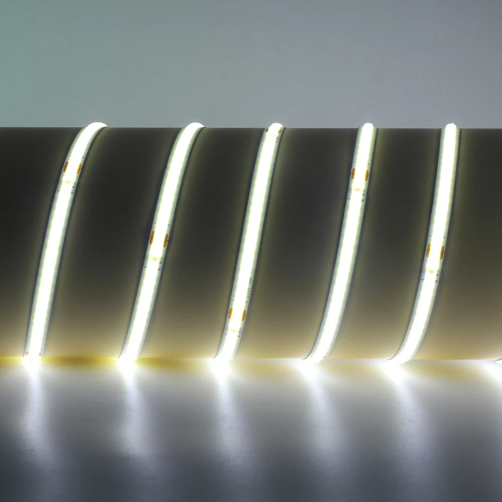 COB LED Strip Light Power Kit 220V 110V AC 3000K 4000K 6000K 2pin 240LEDs/m with IC Driver IP20 8mm PCB Dimmable Linear Lighting