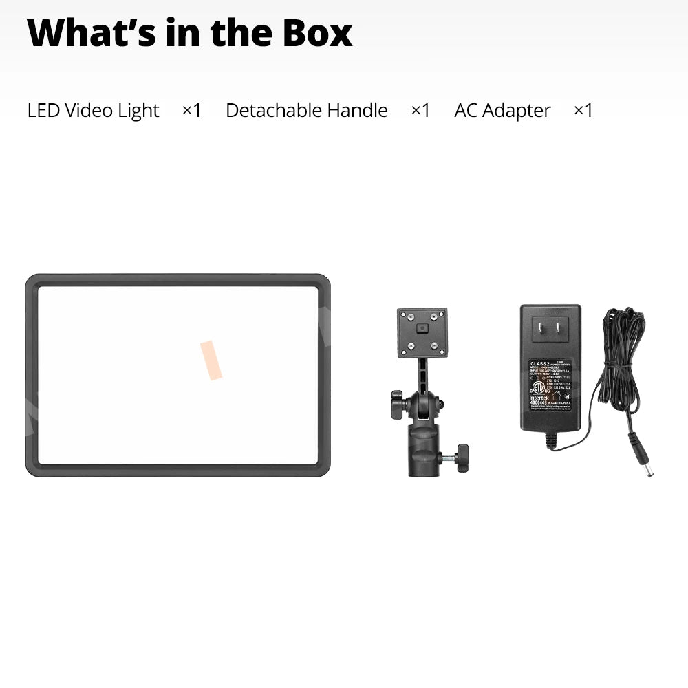 LED Video Light Panel 30W | Adjustable Color Temp Lighting Kit Tidesmit
