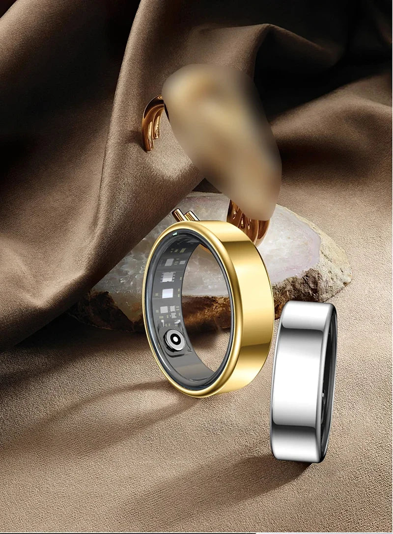 Smart Ring Multifunctional Health Tracker Heart Rate Blood Oxygen Monitor Waterproof Men Women Bluetooth Ring Sleep Fitness