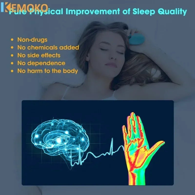 Microcurrent Sleep Aid Device | Portable Wellness Tool for Stress Relief Relaxation Treatment Tidesmit