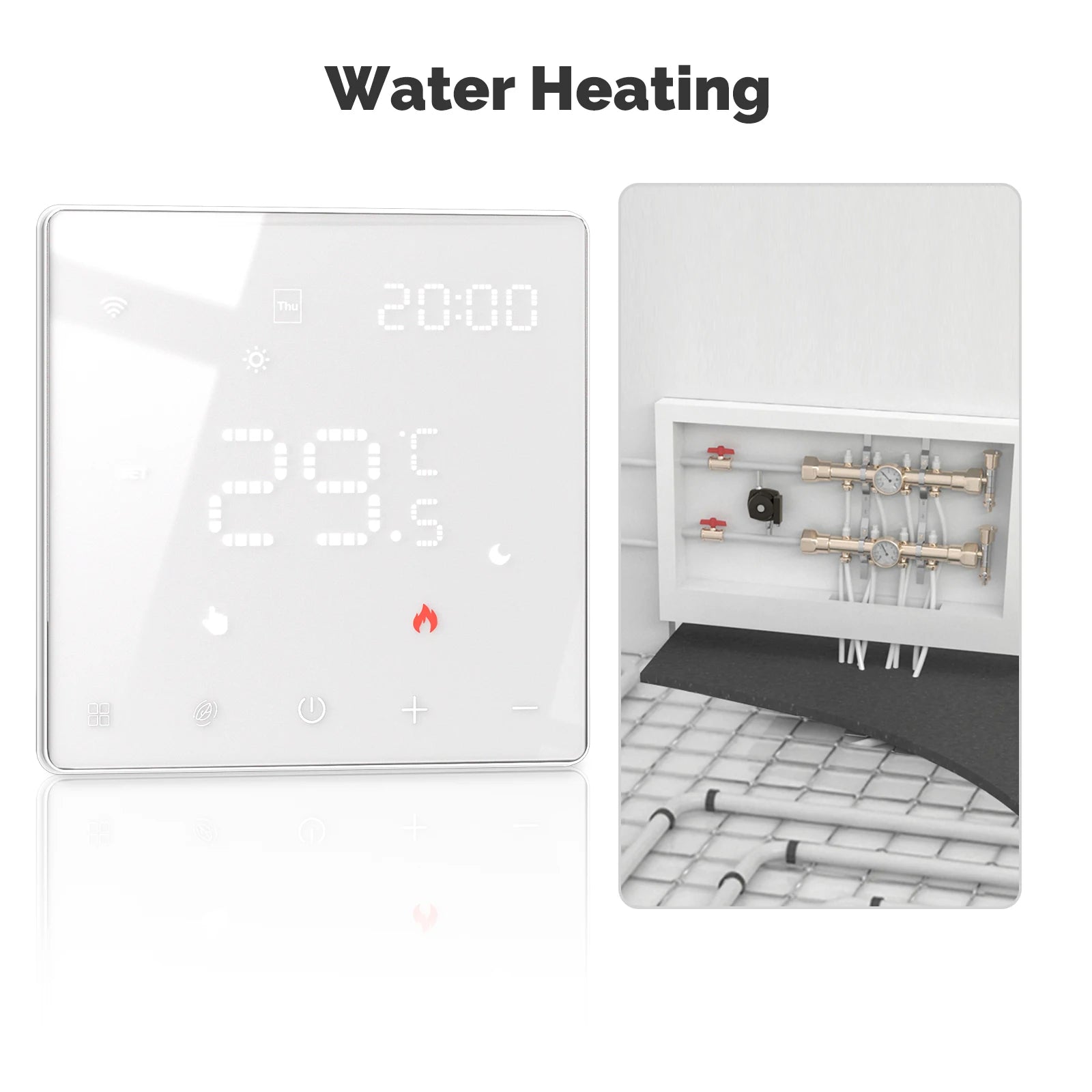 MOES Smart Tuya ZigBee WiFi Thermostat Programmable Controller Water Boiler Electric Heating Works with Alexa Google Assistant