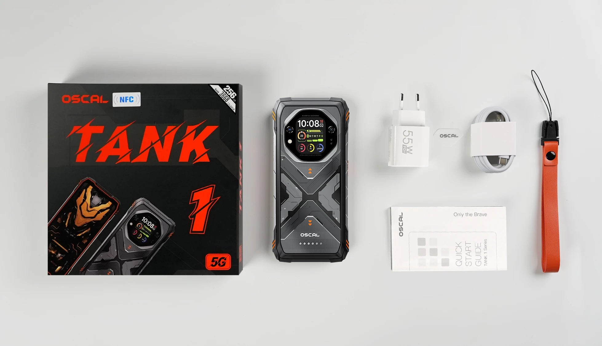 Blackview OSCAL TANK 1 Rugged Smartphon 5G 6.78" FHD+Display Cell Phone16GB+512GB 20000mAh 64MP Telephone Portabl Android 15 NFC