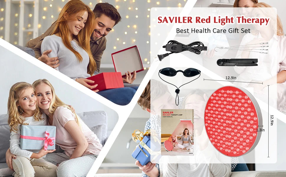 NEW Red Light Therapy Lamp LED Panel (Round)with Stand, 660 &850nm Near Infrared Light Combo,  for Pain Relief Body, Skin Beauty