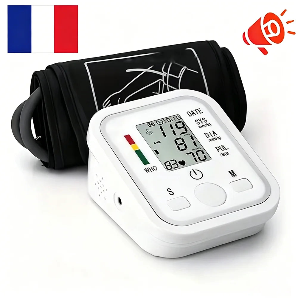 Arm Blood Pressure Monitor Pressure Sensor Monitor BP Equipment Automatic Tonometer Digital Tensiometer LED Display Arm Cuff