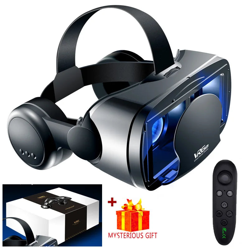 VR Headset for Smartphones - Immersive Wide Angle Smart Glasses With Remote A Tidesmit