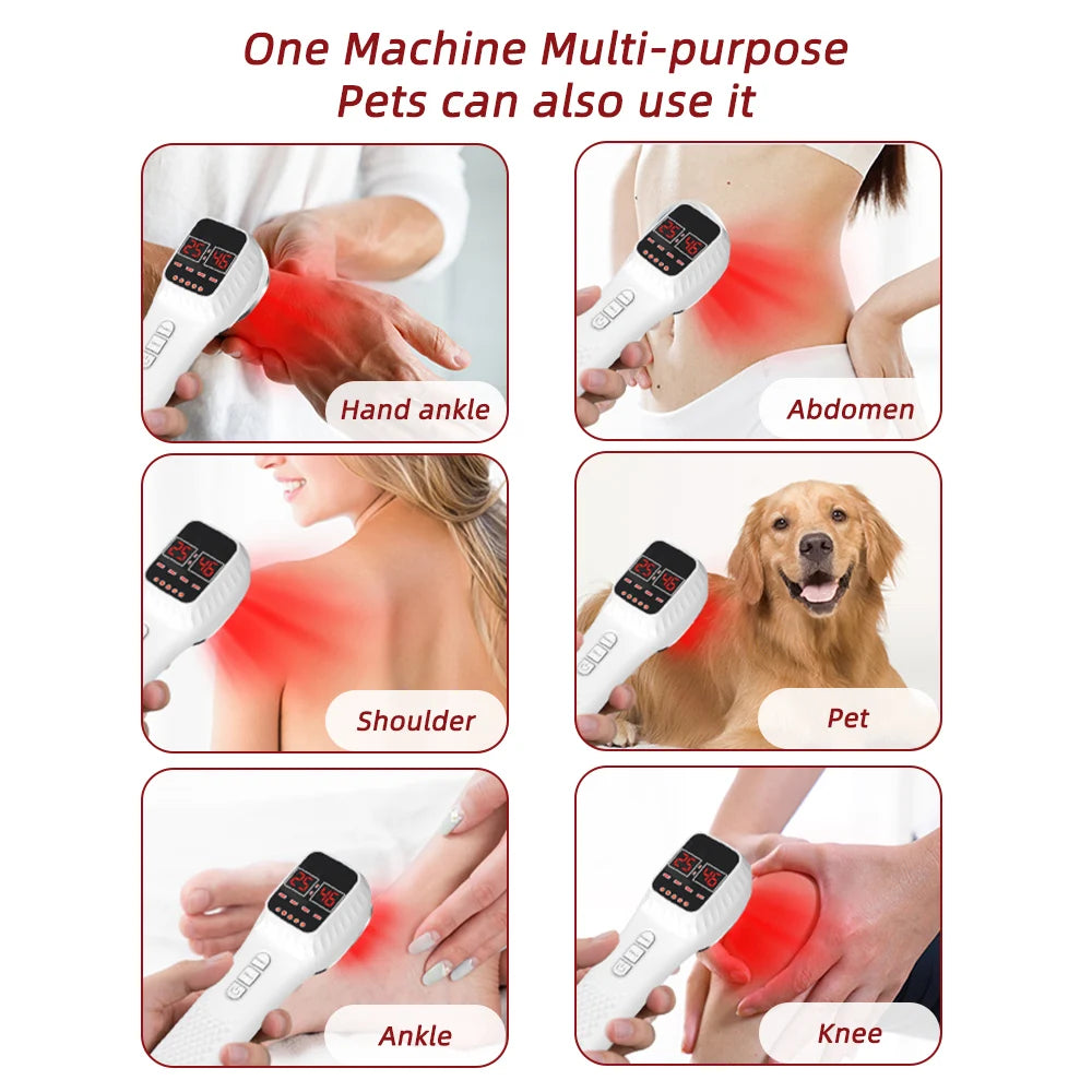 650nm+808nm Portable Face Body Red Light Infrared Beauty Device Skin Rejuvenation Muscle Joint Body Fatigue Relief Health Care