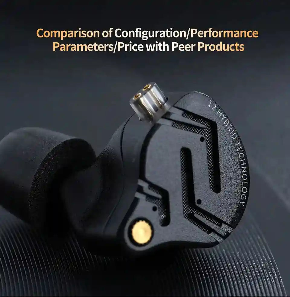 KZ ZS12 PRO X Hybrid IEMs with 1DD+5BA Drivers for Precision Audio Tidesmit