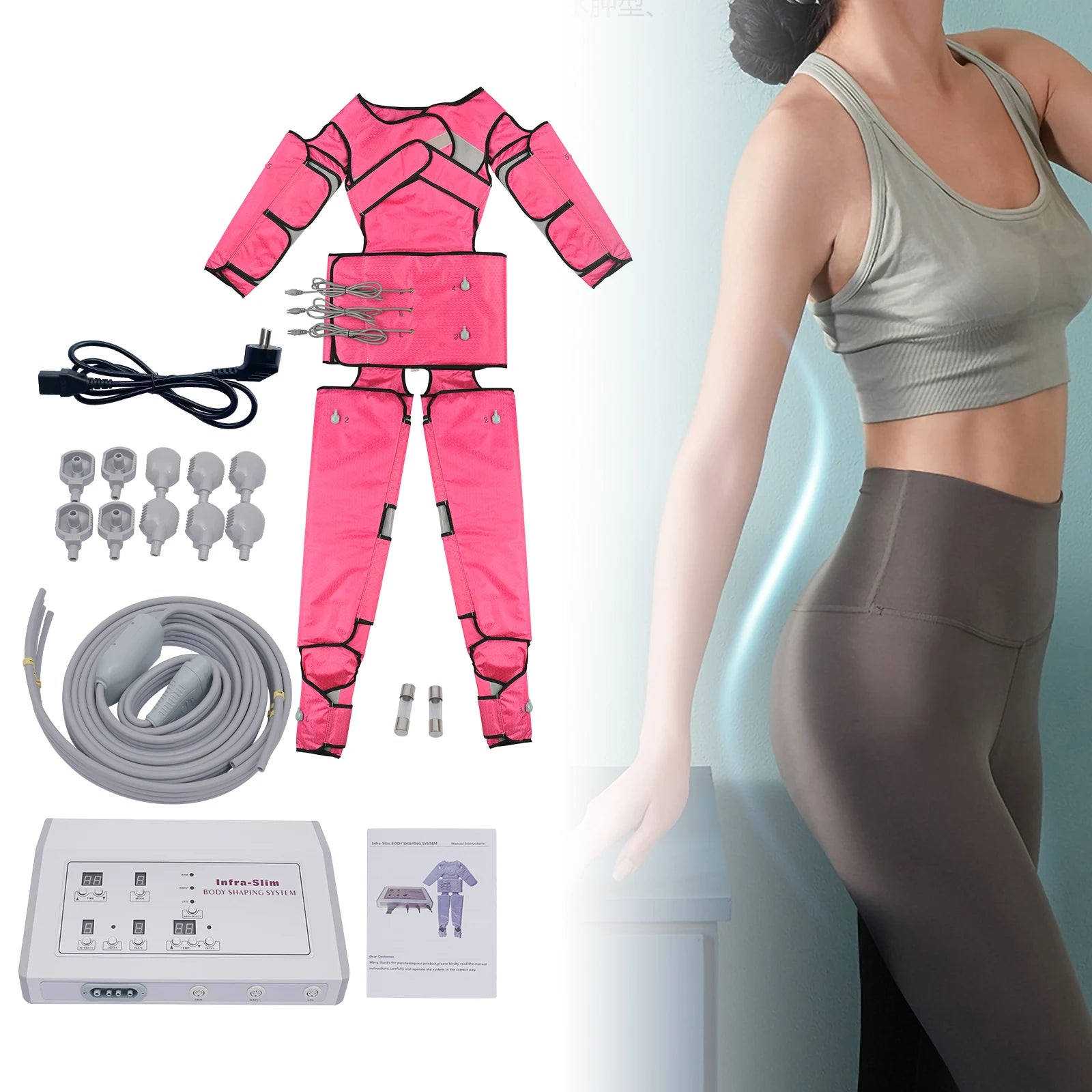 Full Body Massage Suit with Infrared Heat Therapy - 220V Portable Device Body Shaping Massage Equipment Tidesmit