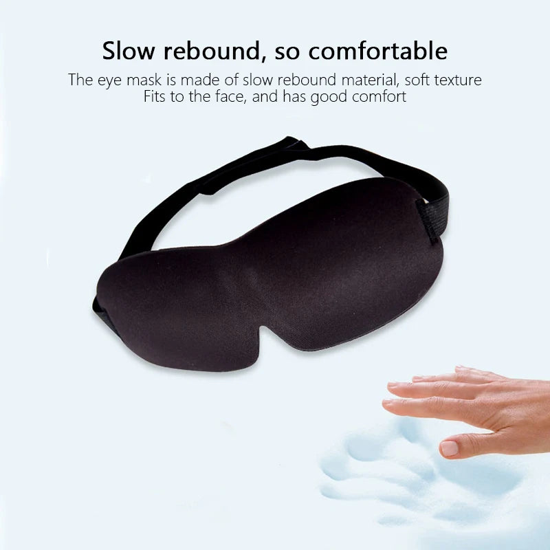 3D Smooth Natural Sleep Mask Fully Adjustable Shoulder Strap Unisex Essential for Travel Peaceful Sleep Blindfold Light Eyepatch