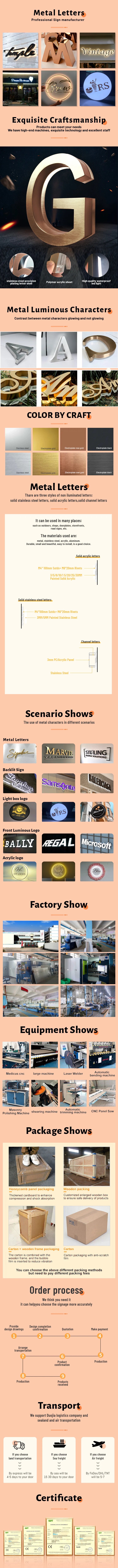 Custom LED Business Sign - 3D Metal Illuminated Logo for Storefronts Tidesmit