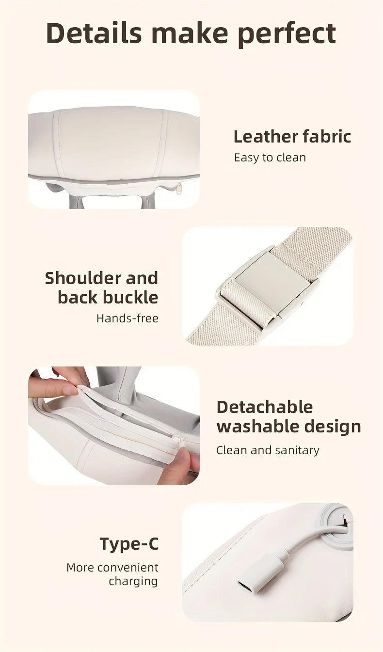 Shiatsu Neck Massager Cordless with Heat - Deep Tissue Relief GEN2 Relaxation Treatment Tidesmit