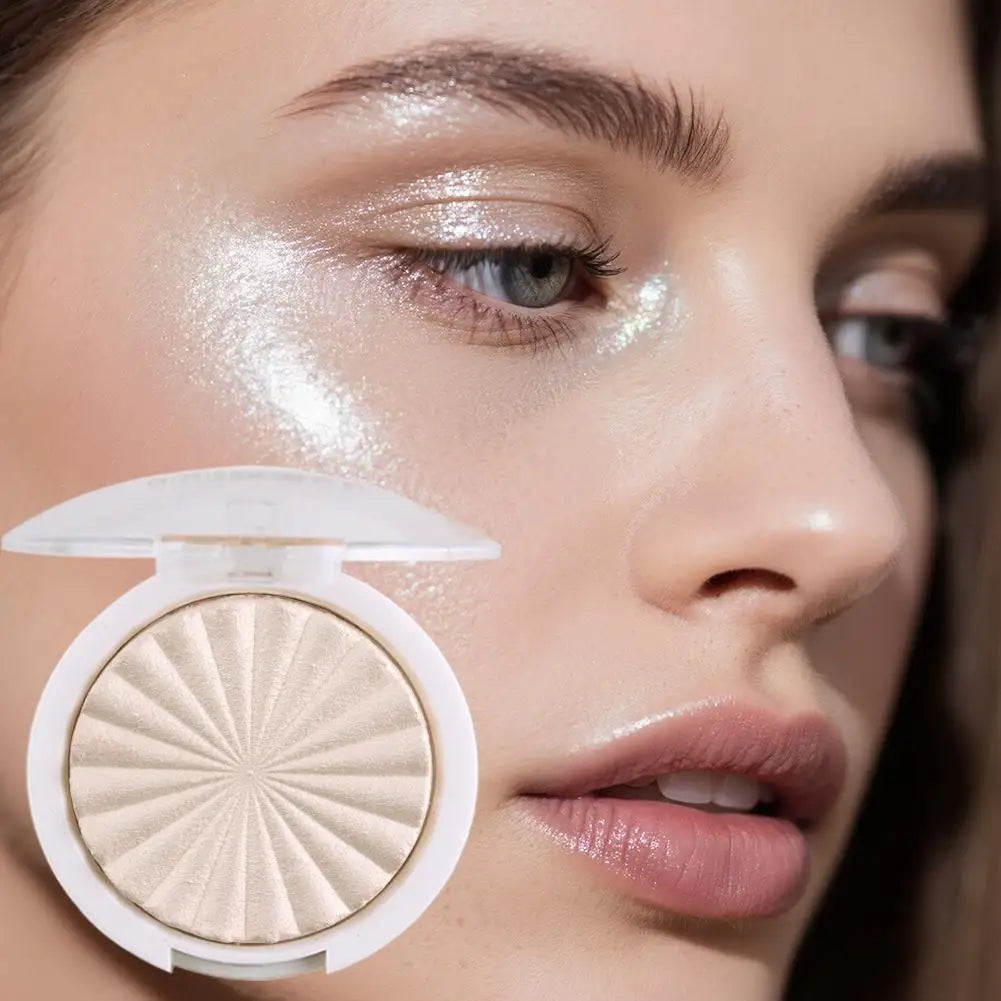 Tidesmit professional matte monochrome blush and shimmer highlighter powder for 3D pearlescent face makeup glow