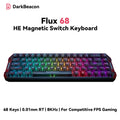 DarkBeacon 65% HE Magnetic Gaming Keyboard Flux 68 Wired RGB Hot Swappable Gasket Mount Structure Keyboards for Laptop PC Gamer