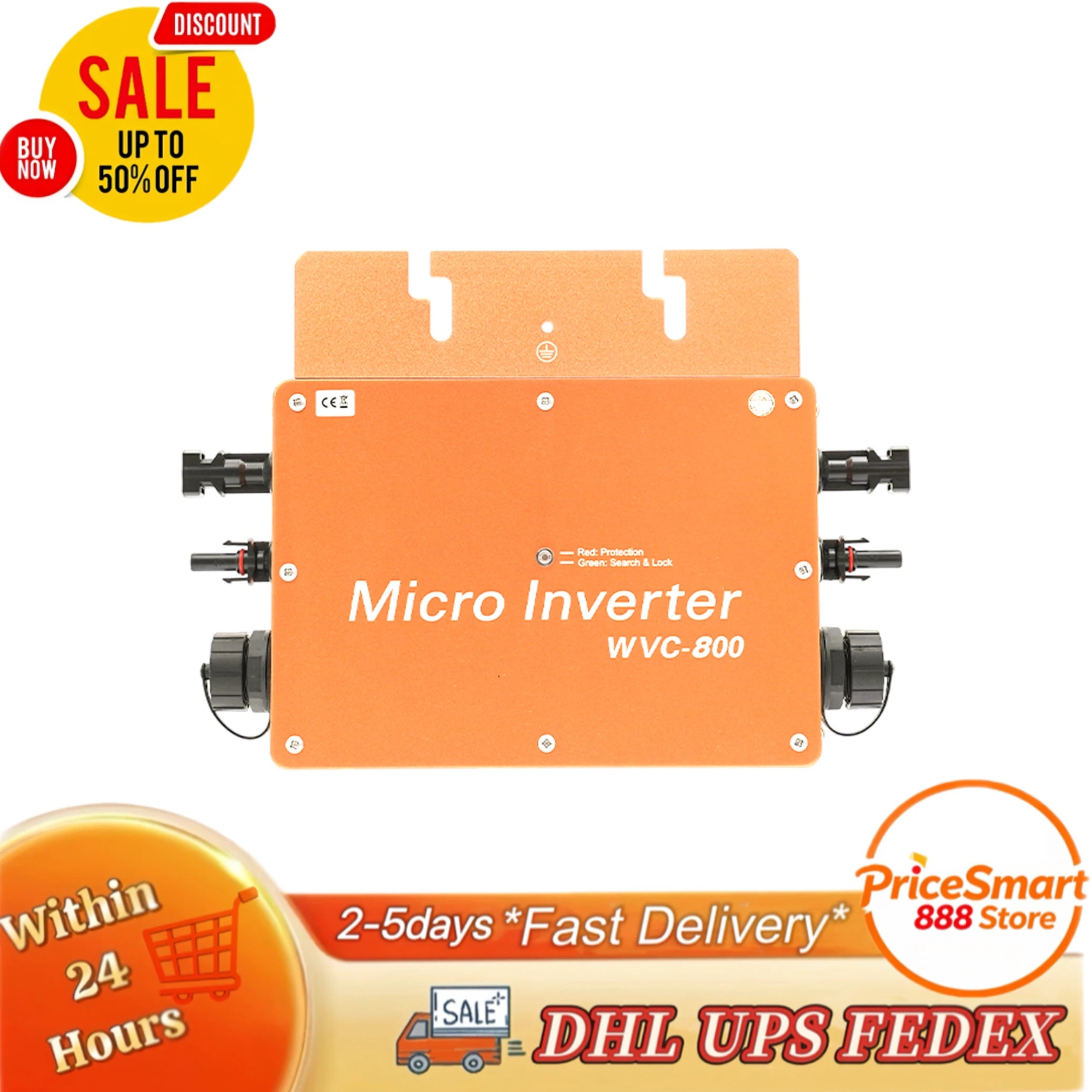 800W Solar Power Inverter, Solar Power Inverter with LCD Display, 32-bit DSP Full Digital SPWM Control, High Security