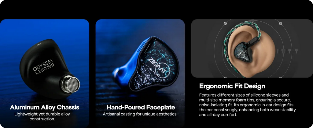 ZiiGaat Odyssey 2 Hybrid IEMs 1DD 3BA Audiophile Audio by Tidesmit Tidesmit