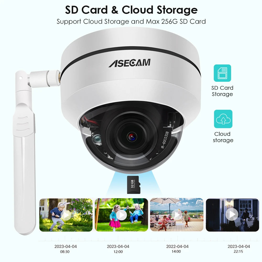 5MP PTZ Wifi ip Camera Outdoor Dome 5X Optical Zoom POE Audio Onvif P2P IMX335 Human tracking CCTV Security Camera