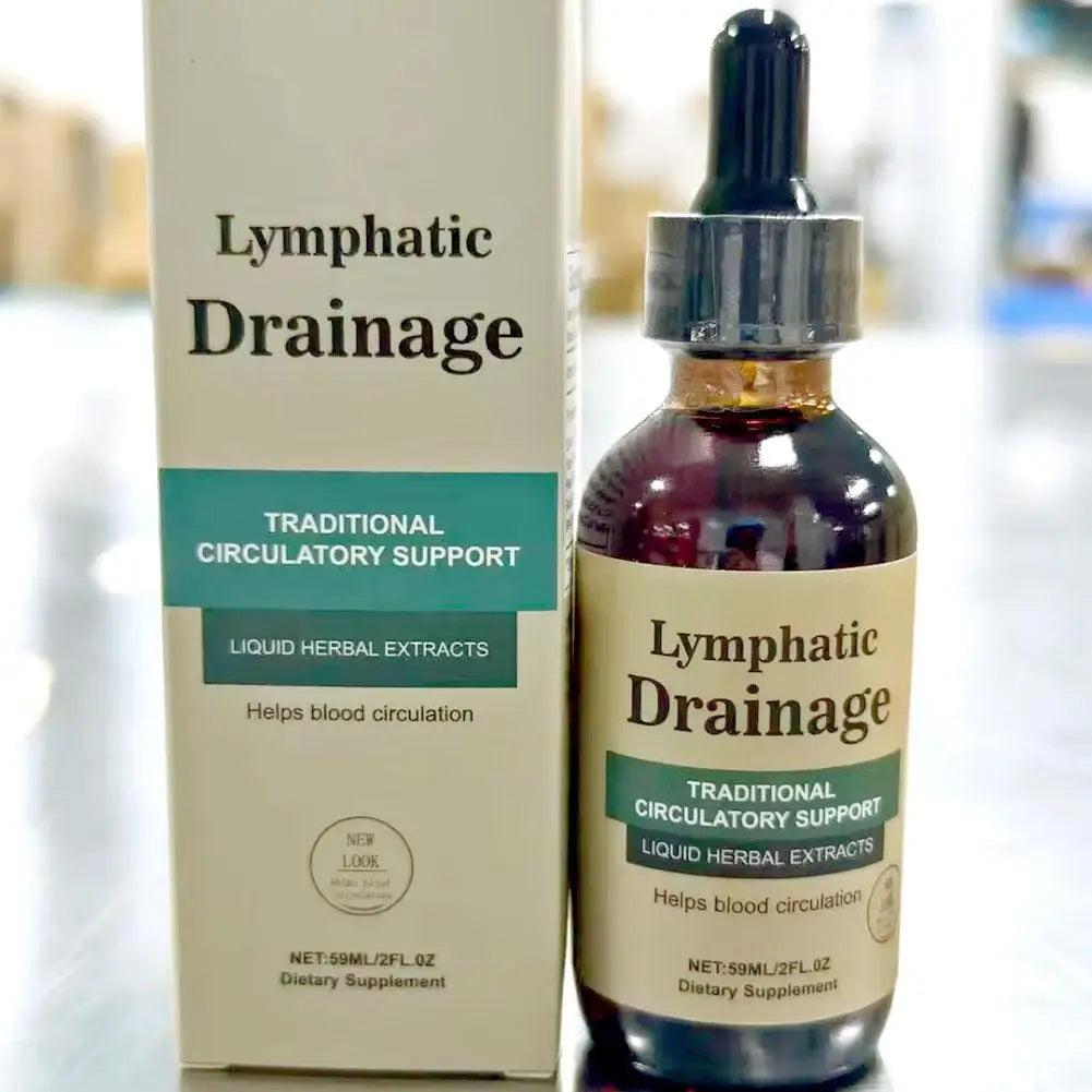 Tidesmit Natural Herbal Lymphatic Drainage Drops: Fast-absorb liquid detox supplement for circulation and swelling relief.