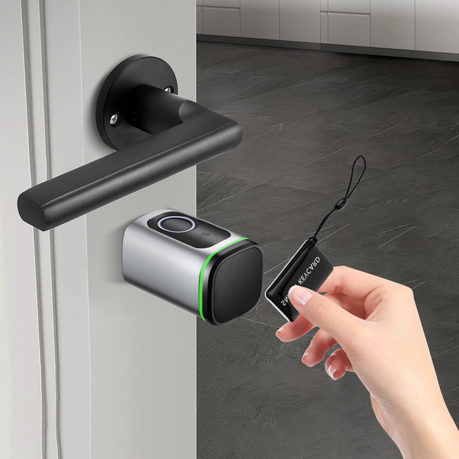 Advanced Smart Lock 4-in-1 Fingerprint/APP/Card/Key IP53 Waterproof 100 Users Alloy Durable for Home Hotel Apartment Door