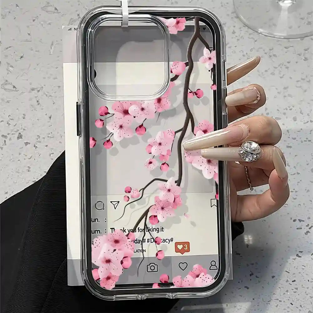 Floral iPhone 15 Pro Case - Slim Shock-Absorbing Cover with Drop Protection Tidesmit