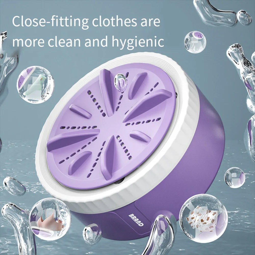 Tidesmit portable mini USB washing machine with 3-gear timer for cleaning baby clothes, underwear, and socks on the go