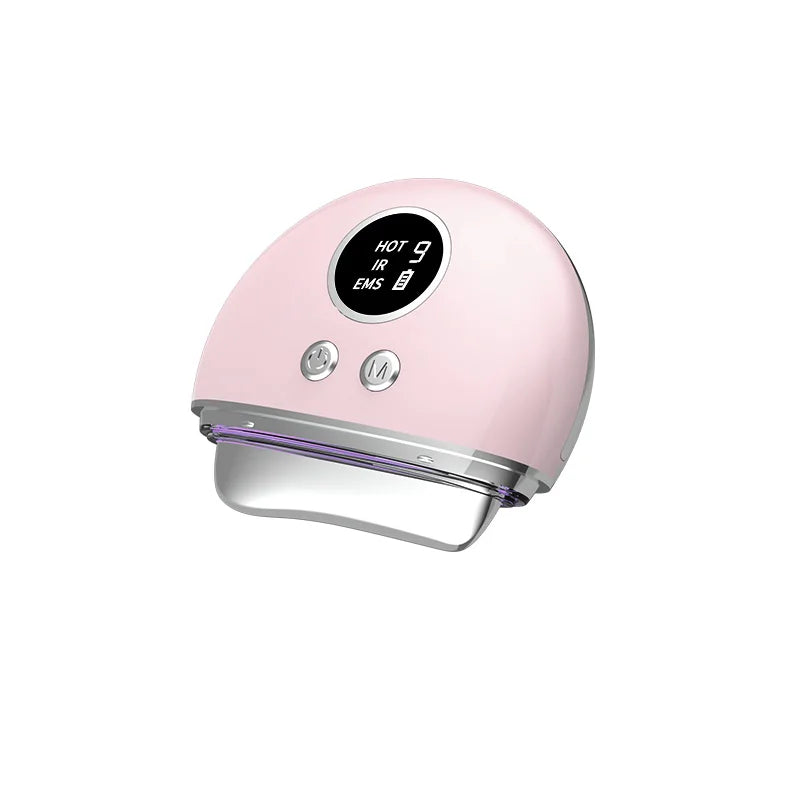 Facial Neck Massager - 4-in-1 Skin Care Tool with 9 Modes - Tidesmit Fascia Gun Pink Tidesmit