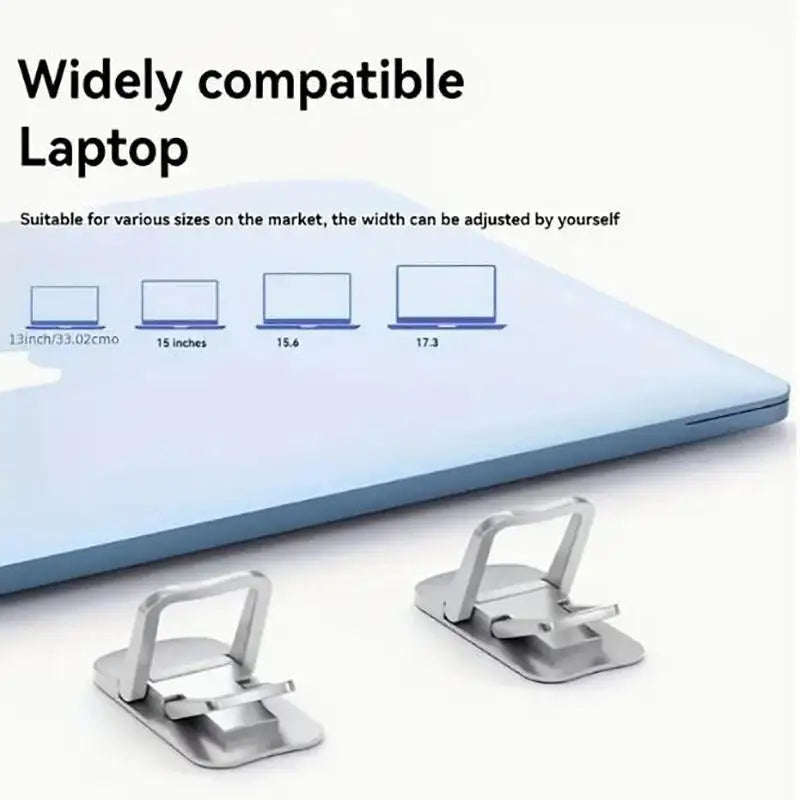 2-pack Hopfällbart Laptopställ - Portabelt Notebook-stöd, Justerbar Höjare, Kylfunktion, Universellt för Laptop och Surfplatta